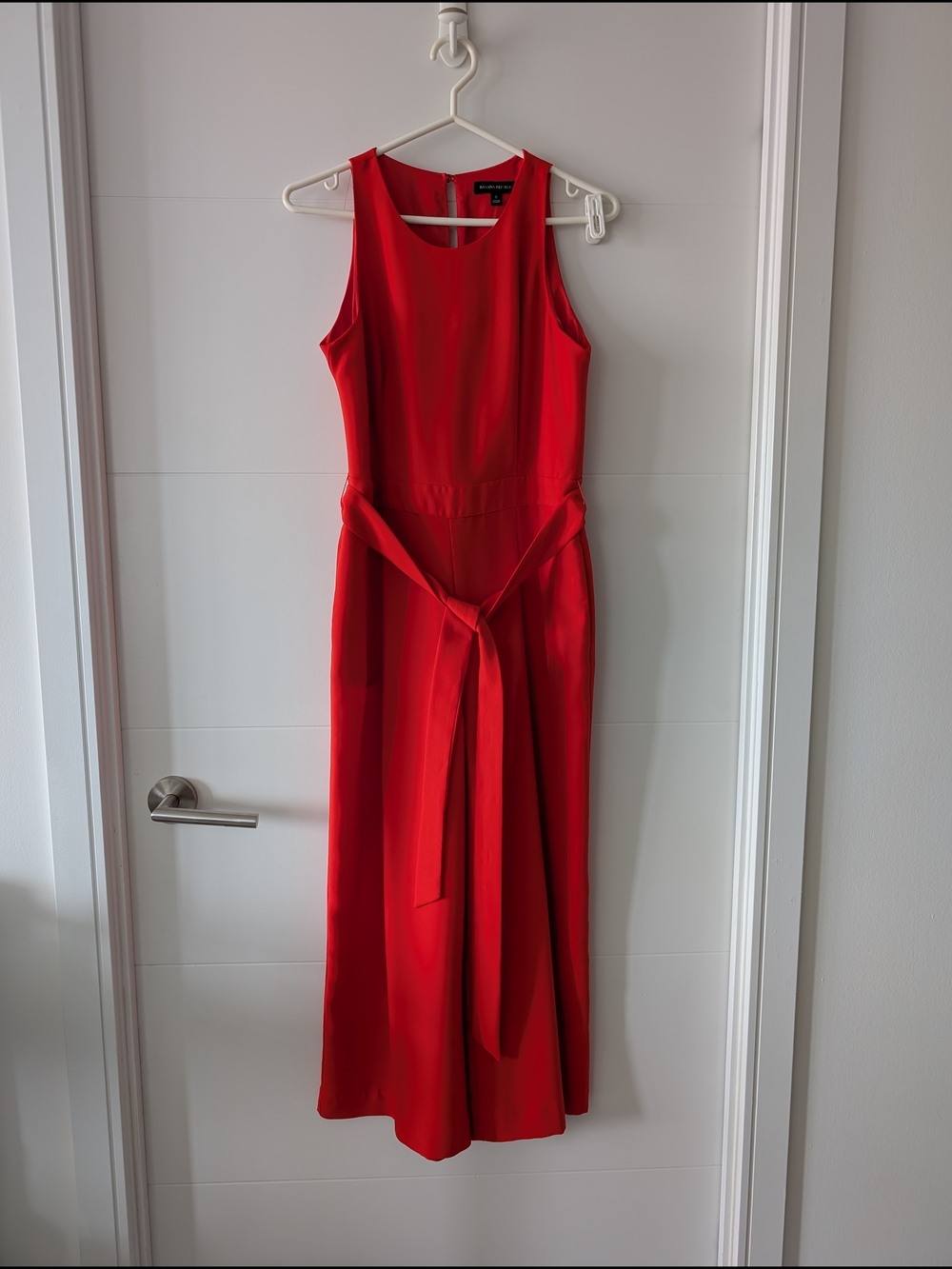 Vibrant Sleeveless Tie-Waist Jumpsuit